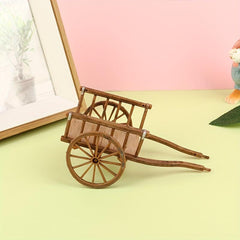 1Pc Dollhouse Assembled Cart Model DIY Garden Toy