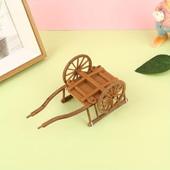 1Pc Dollhouse Assembled Cart Model DIY Garden Toy