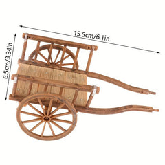 1Pc Dollhouse Assembled Cart Model DIY Garden Toy