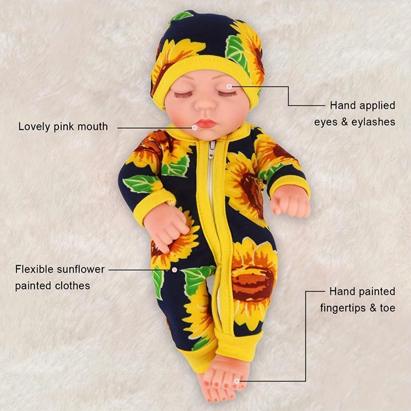 Realistic Baby Doll with Clothes Soft Vinyl Body Educational Toy for Girls