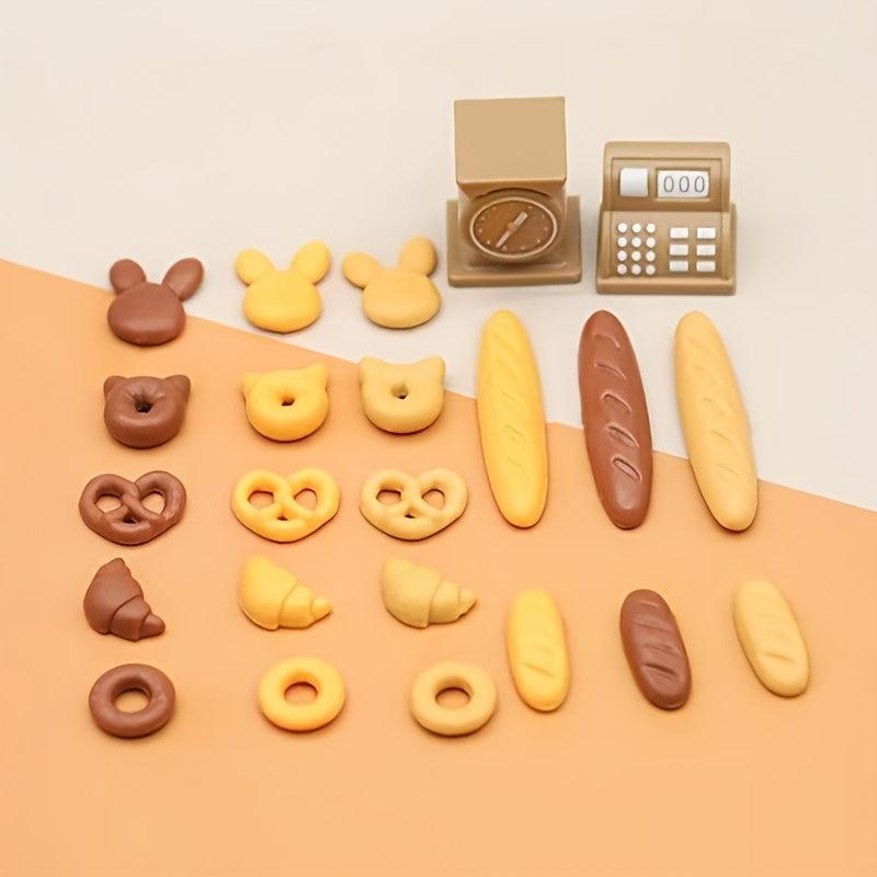 Mini Model Scene Lighting Ice Cream Bread Cart Dollhouse Decoration