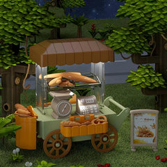 Mini Model Scene Lighting Ice Cream Bread Cart Dollhouse Decoration