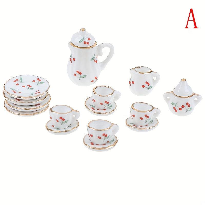 Chintz Flower Tea Cup Set Porcelain Tableware