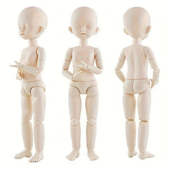 Sleeping Eye BJD Doll No Makeup Plain Head Vegan Safe Muscle Toy Holiday Gift
