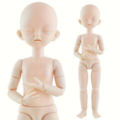 Sleeping Eye BJD Doll No Makeup Plain Head Vegan Safe Muscle Toy Holiday Gift