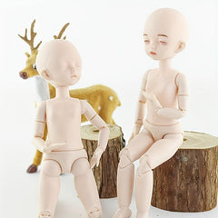 Sleeping Eye BJD Doll No Makeup Plain Head Vegan Safe Muscle Toy Holiday Gift