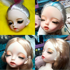 Sleeping Eye BJD Doll No Makeup Plain Head Vegan Safe Muscle Toy Holiday Gift