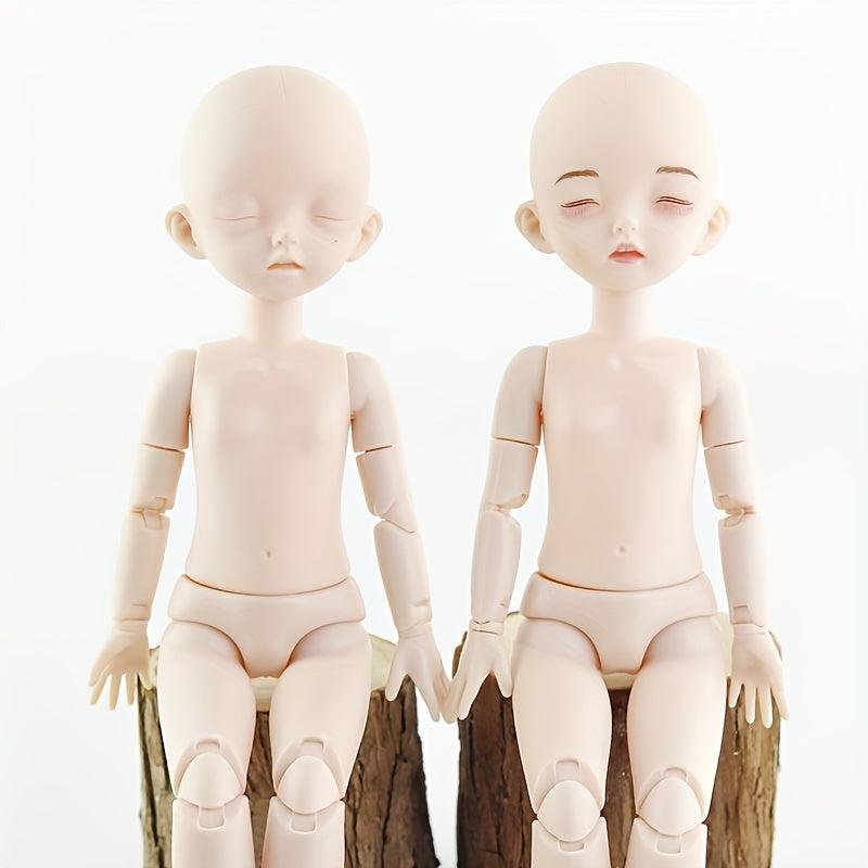 Sleeping Eye BJD Doll No Makeup Plain Head Vegan Safe Muscle Toy Holiday Gift