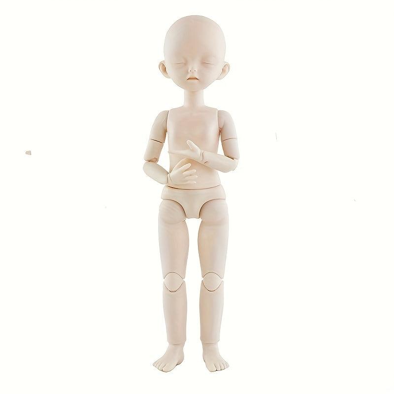 Sleeping Eye BJD Doll No Makeup Plain Head Vegan Safe Muscle Toy Holiday Gift