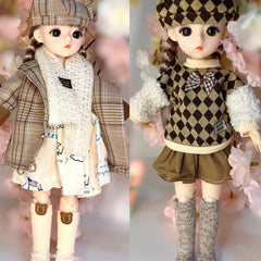 Skirt Suit BJD Changing Dress 11 8in Fashionable Party Outfit