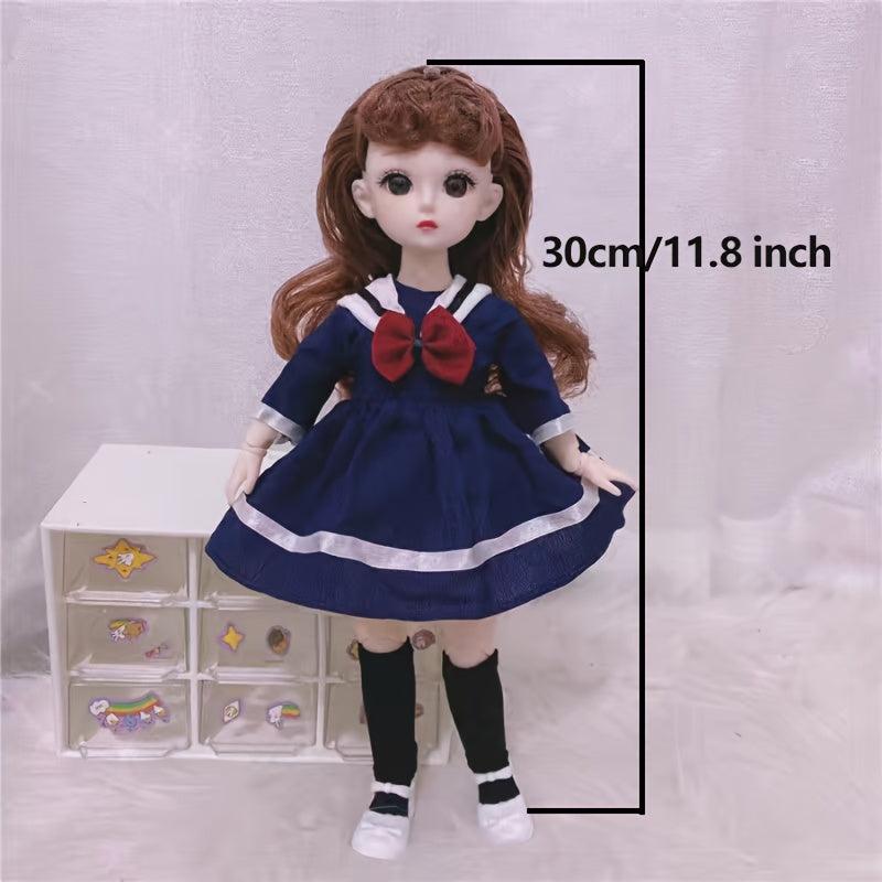 Ball Jointed Body Doll 1 6 BJD Doll With Dress DIY Toys Gift