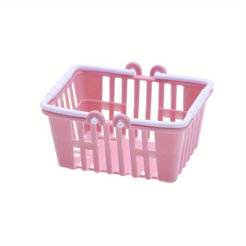 5pcs Mini Plastic Shopping Baskets Supermarket Hand Basket Model