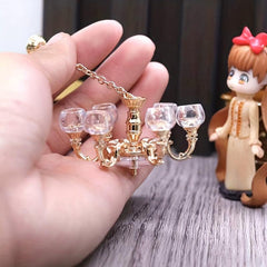 1/12 Dollhouse Lamp Chandelier Light Furniture Model Decor Toy