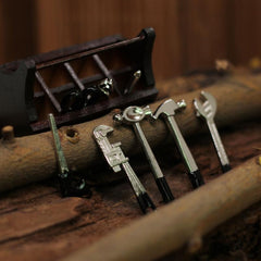 1/12 Dollhouse Tool Box Set - Mini Metal Repair Tools