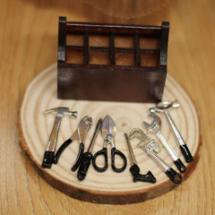 1/12 Dollhouse Tool Box Set - Mini Metal Repair Tools