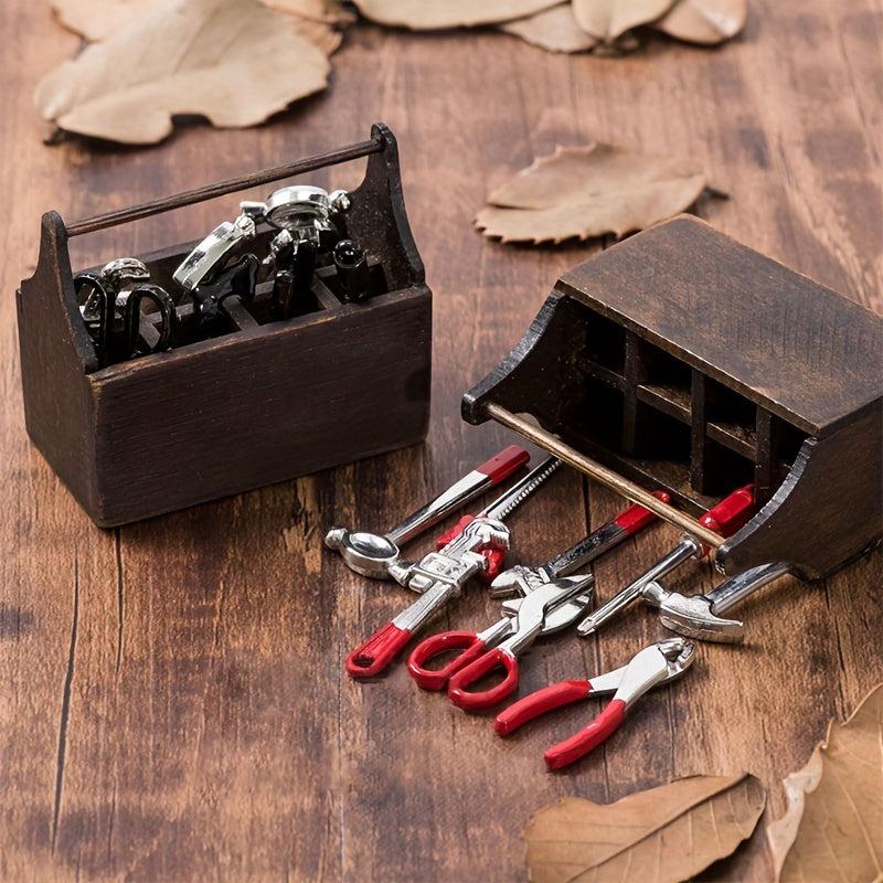 1/12 Dollhouse Tool Box Set - Mini Metal Repair Tools