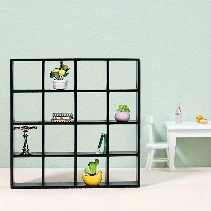 1:12 Dollhouse Mini Furniture 16 Grids Display Cabinet Shelf