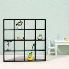 1:12 Dollhouse Mini Furniture 16 Grids Display Cabinet Shelf