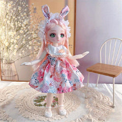 Starry Eye Doll Dress Toy Pink Party Clothes Birthday Gift