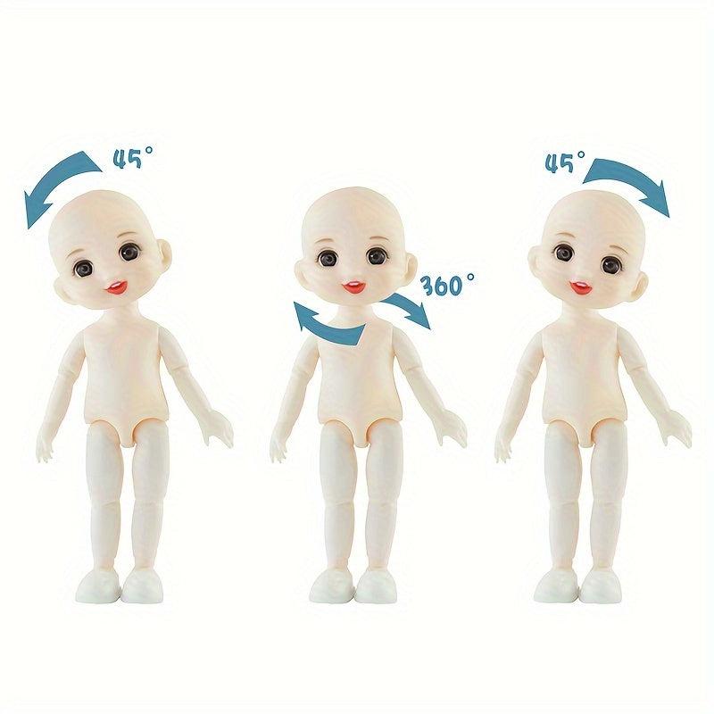6 Inch Doll 1/12 Scale with 13 Joints Body for Halloween