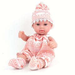 11 Inch Reborn Baby Doll Full Soft Vinyl Kit Adorable Baby Grey Eyes