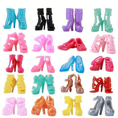 Doll Accessories Set - 26pcs Skirts, 10 Pairs Shoes, 6 Necklaces, Toys