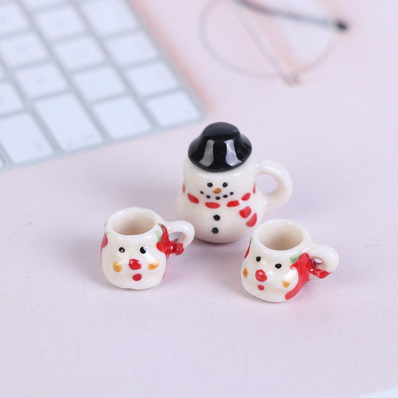 1:12 Dollhouse Christmas Ceramics Cups Doll Coffee Tea Cup Accessory