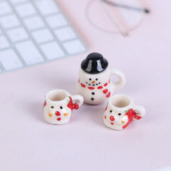 1:12 Dollhouse Christmas Ceramics Cups Doll Coffee Tea Cup Accessory