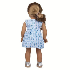 Doll Clothes Print Dress, Fits 45-72 cm Dolls, Shoes Not Included
