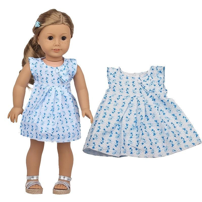 Doll Clothes Print Dress, Fits 45-72 cm Dolls, Shoes Not Included