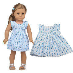Doll Clothes Print Dress, Fits 45-72 cm Dolls, Shoes Not Included