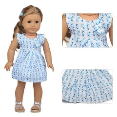 Doll Clothes Print Dress, Fits 45-72 cm Dolls, Shoes Not Included