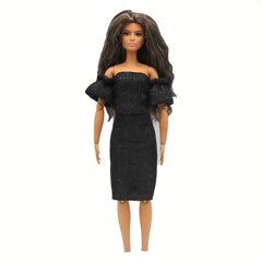 Glitter Sleeve Wrap Dress Party Costume for Girls