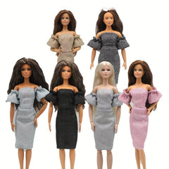 Glitter Sleeve Wrap Dress Party Costume for Girls