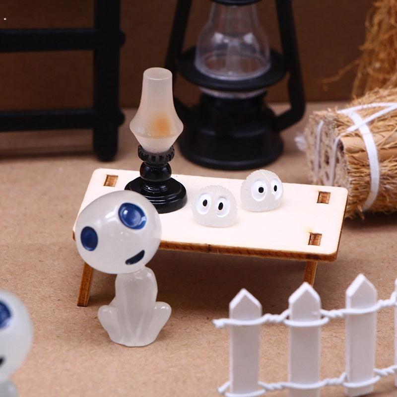 2pcs 1:12 Dollhouse Table Splice Desk Stools Furniture Home Model Decor
