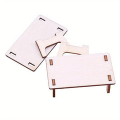 2pcs 1:12 Dollhouse Table Splice Desk Stools Furniture Home Model Decor