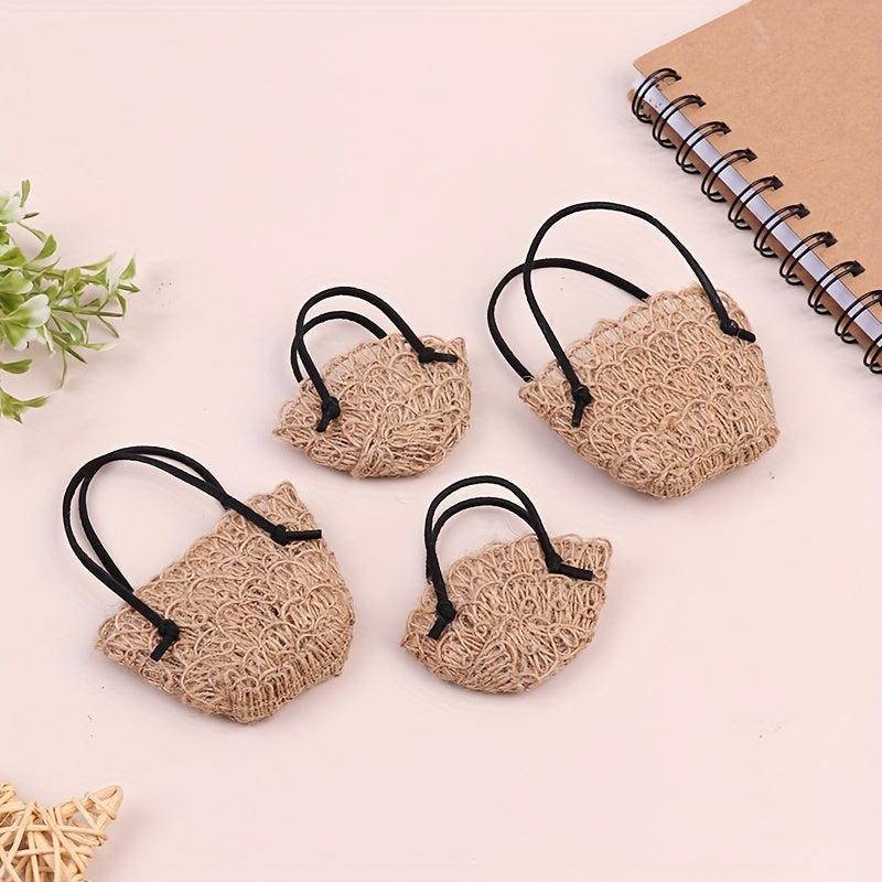 Mini Dollhouse Straw Bag for Simulative Scene Decoration