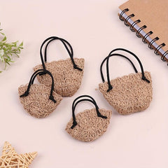 Mini Dollhouse Straw Bag for Simulative Scene Decoration