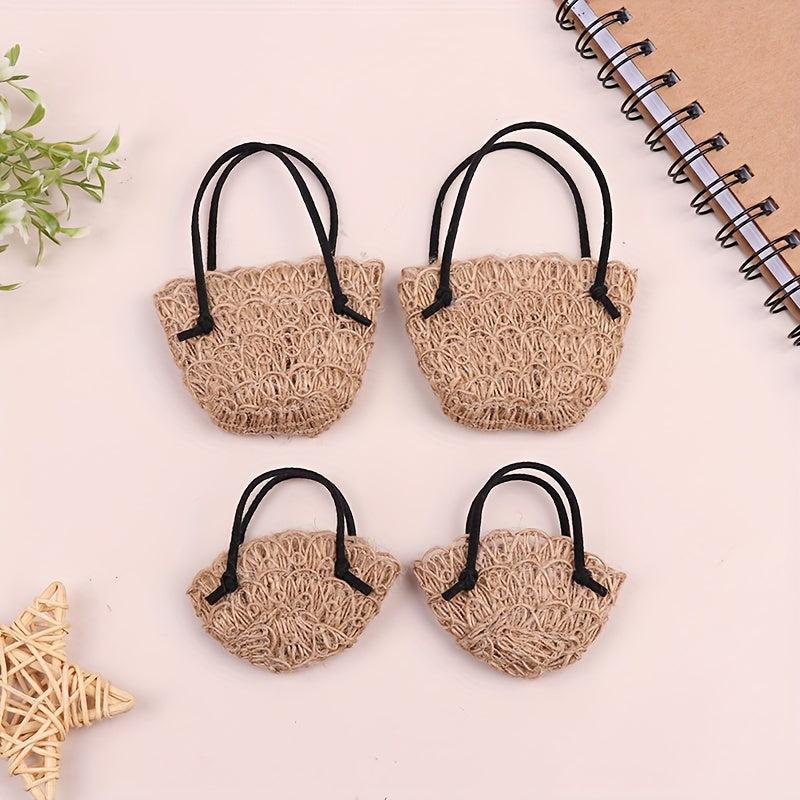 Mini Dollhouse Straw Bag for Simulative Scene Decoration