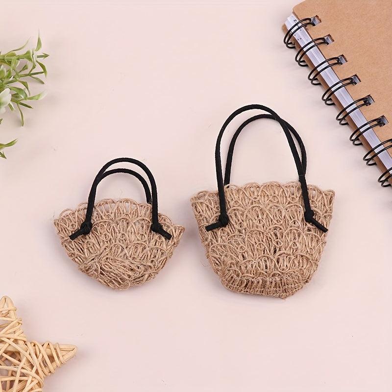 Mini Dollhouse Straw Bag for Simulative Scene Decoration
