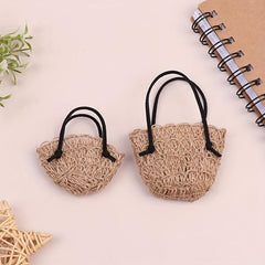 Mini Dollhouse Straw Bag for Simulative Scene Decoration