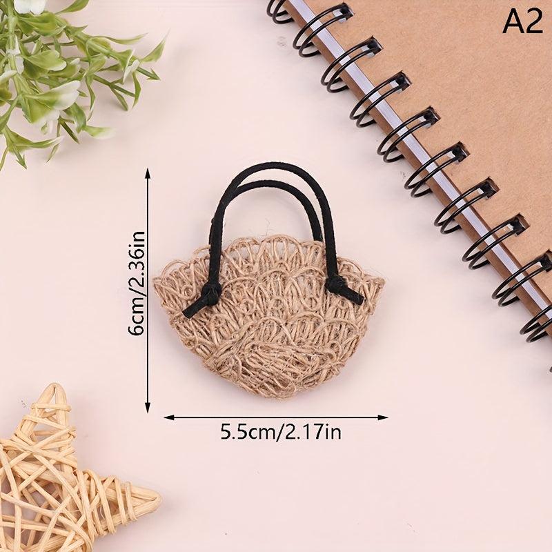 Mini Dollhouse Straw Bag for Simulative Scene Decoration