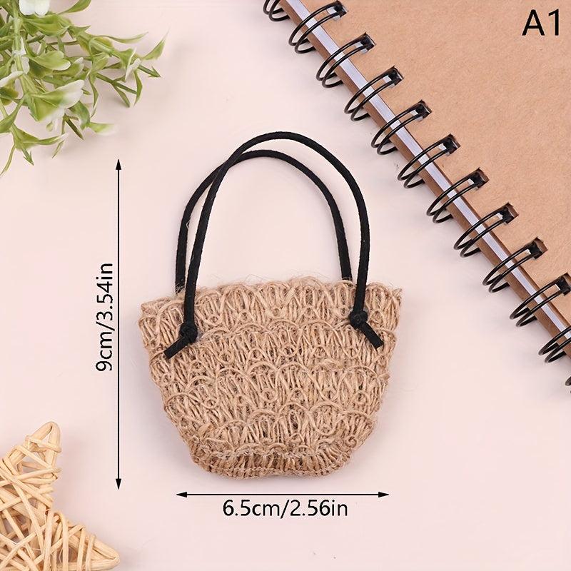 Mini Dollhouse Straw Bag for Simulative Scene Decoration