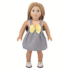 Doll Clothes Bow Plaid Skirt 45cm 72cm Not Include Dolls and Shoes