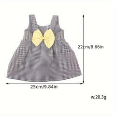 Doll Clothes Bow Plaid Skirt 45cm 72cm Not Include Dolls and Shoes