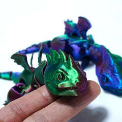 2pcs 3D Printed Small Dragon With Moving Joints for Home Decoration