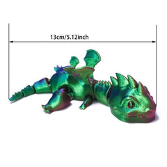 2pcs 3D Printed Small Dragon With Moving Joints for Home Decoration