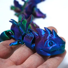 2pcs 3D Printed Small Dragon With Moving Joints for Home Decoration