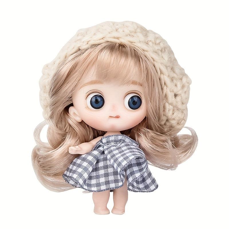 12 Pocket Doll With Hat Set Dress BJD Doll Ball Joint Christmas Holiday Gift Toy