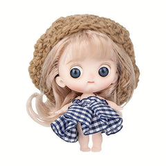 12 Pocket Doll With Hat Set Dress BJD Doll Ball Joint Christmas Holiday Gift Toy